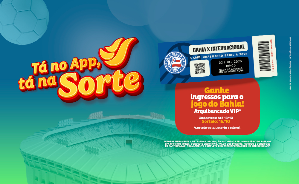Sorteio Jogo Bahia x Internacional Sorteio Jogo Bahia x Internacional
