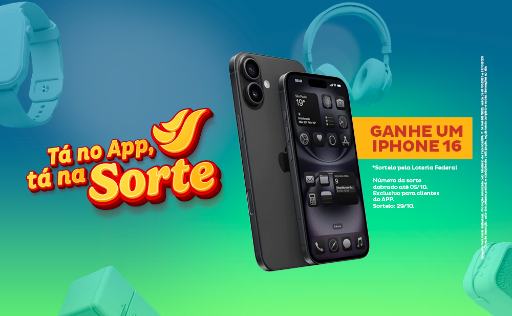 Sorteio de iPhone 16 no APP Sorteio de iPhone 16 no APP