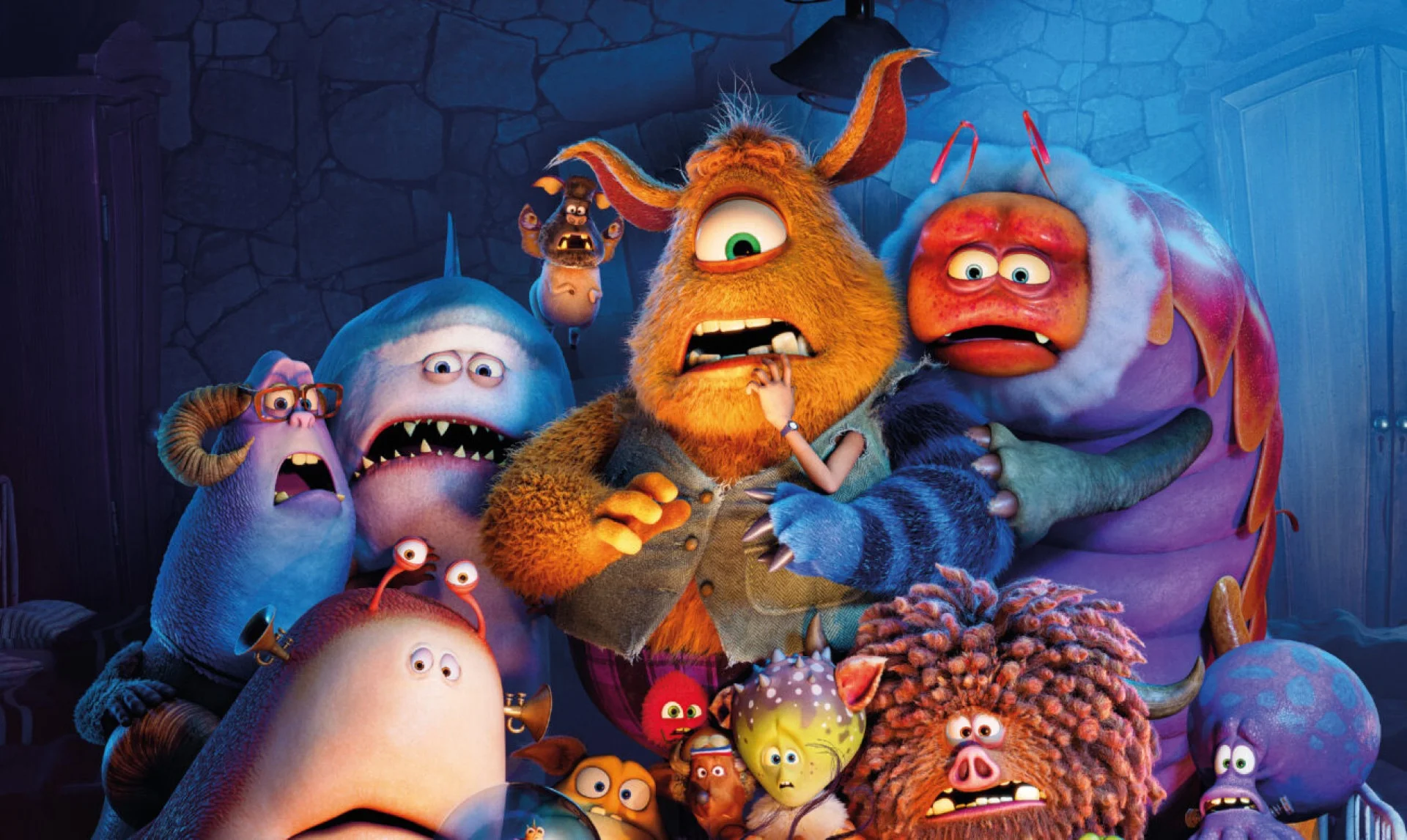 Personagens do filme "Frankie e os monstros".
