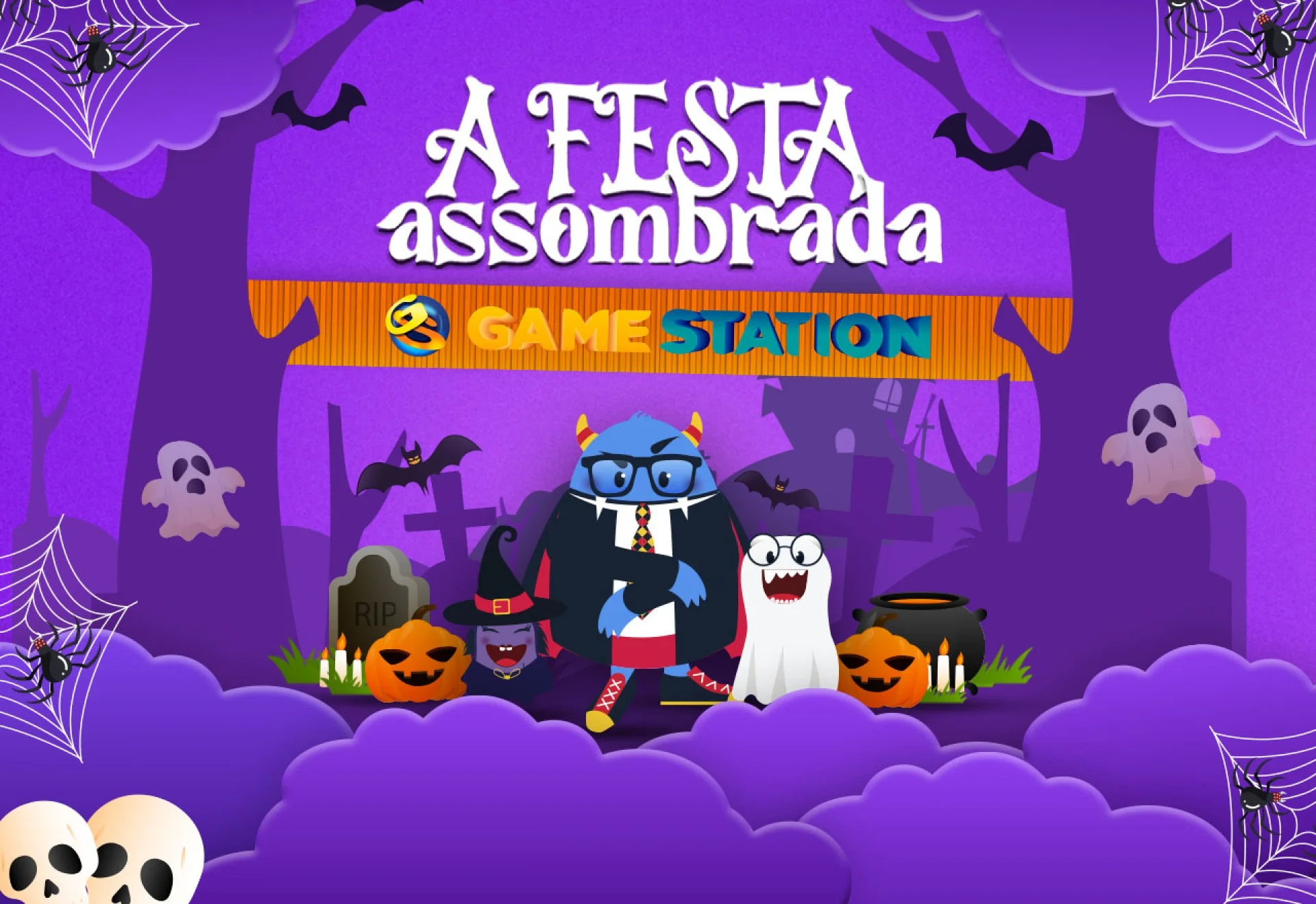 COMUNICAÇÃO DA FESTA ASSOMBRADA, FESTA QUE ACONTECERÁ NO GAME STATION EM PARCERIA COM O SALVADOR SHOPPING. COMUNICAÇÃO DA FESTA ASSOMBRADA, FESTA QUE ACONTECERÁ NO GAME STATION EM PARCERIA COM O SALVADOR SHOPPING.